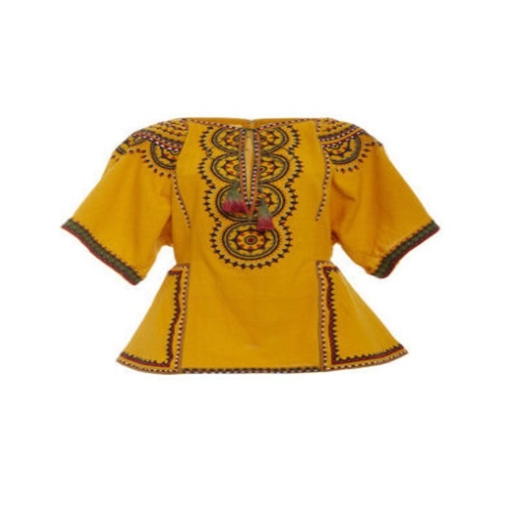 Talitha MASSAI EMBROIDERED BOX TOP - Size Medium